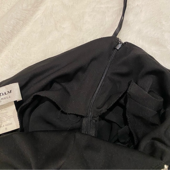 Black Halter Formal Gown with Diamond Rhinestones Y2K, Vintage - Picture 6 of 16